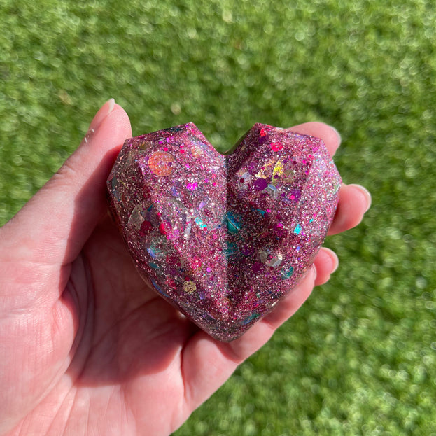 Pink Sequins Heart Shimmer Glimmer