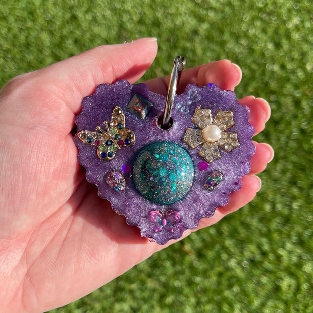 Purple Heart Shimmer Glimmer- Hinged Ring