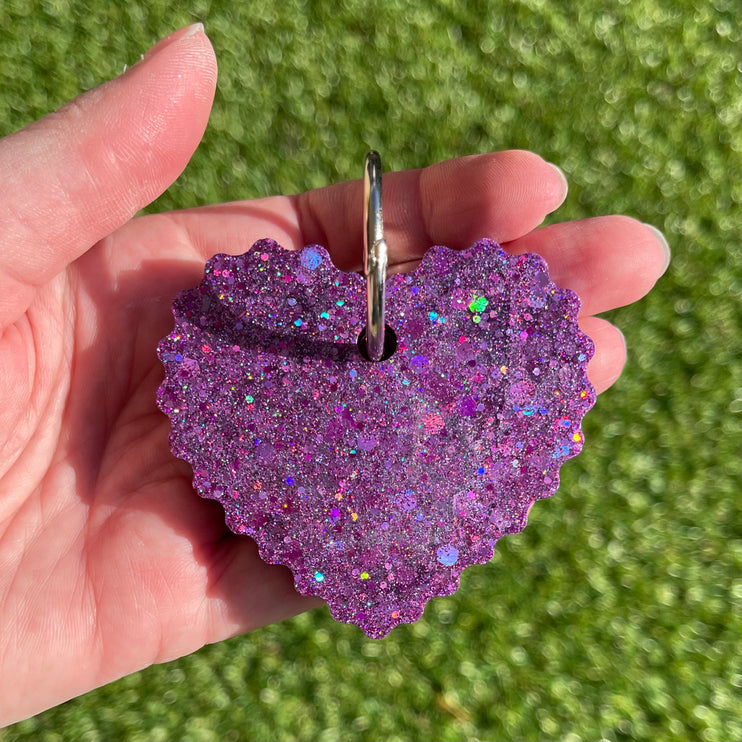 Purple Heart Shimmer Glimmer- Hinged Ring