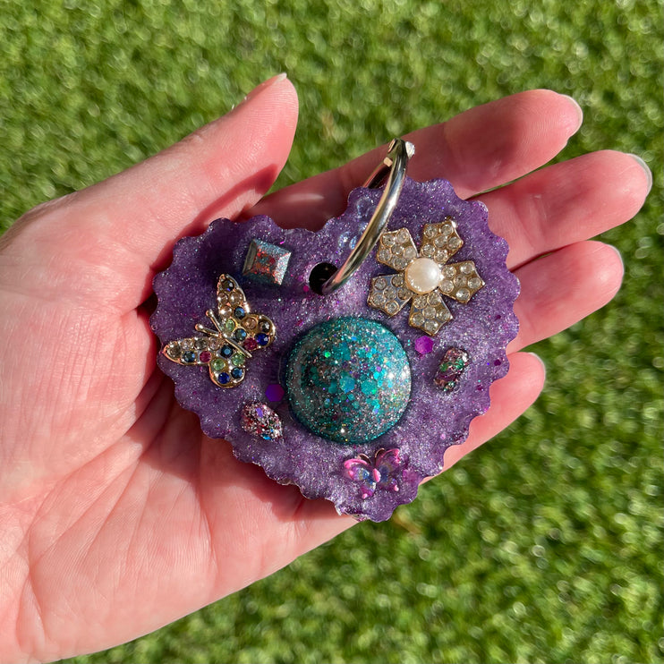 Purple Heart Shimmer Glimmer- Hinged Ring
