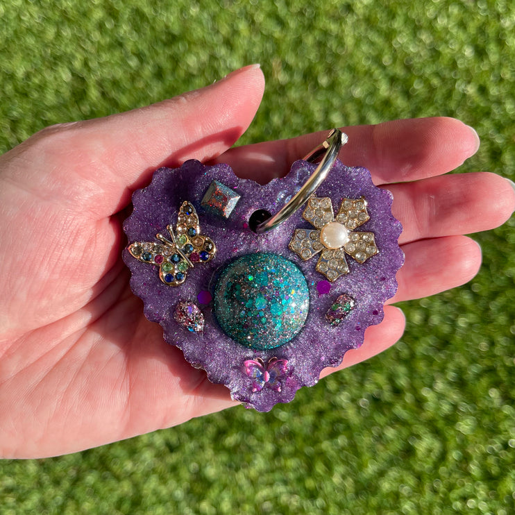 Purple Heart Shimmer Glimmer- Hinged Ring