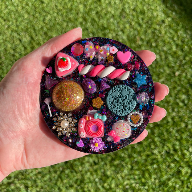 Bright Pink and Gold Shimmer Glimmer