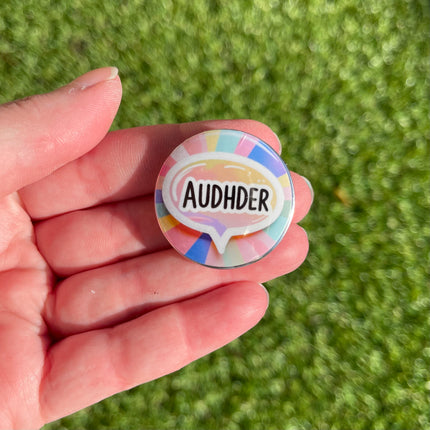 'AUDHDER' Button Badge