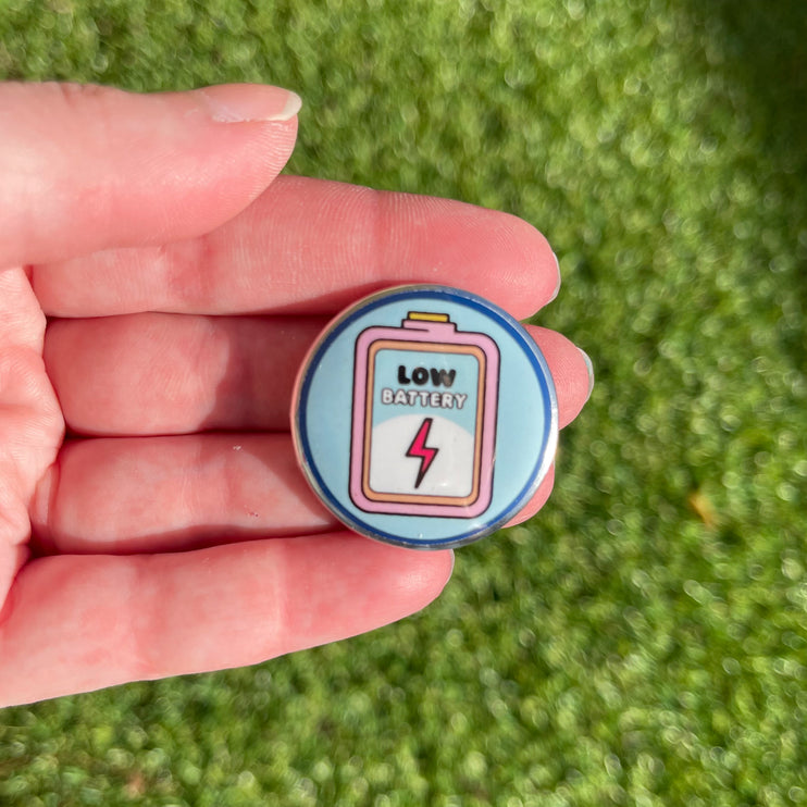 'Low Battery' Button Badge