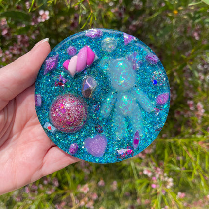 Aqua and Purple Shimmer Glimmer