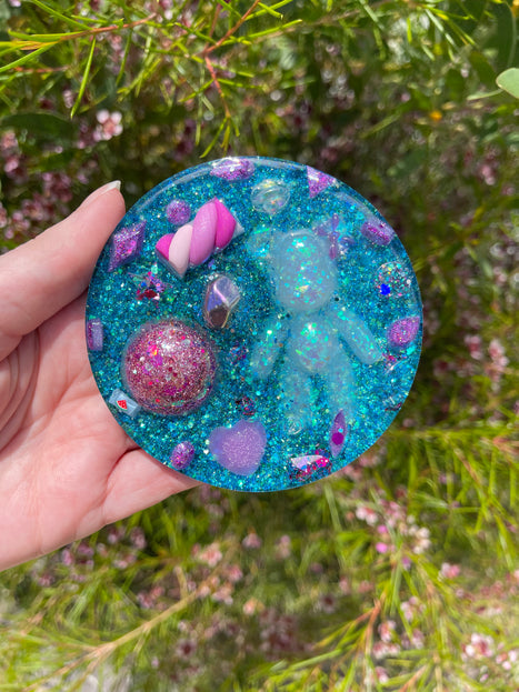 Aqua and Purple Shimmer Glimmer