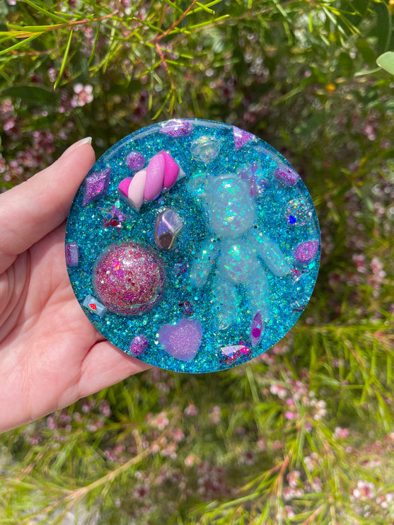 Aqua and Purple Shimmer Glimmer