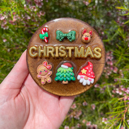 Brown and Gold 'Christmas' Shimmer Glimmer