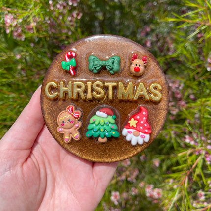 Brown and Gold 'Christmas' Shimmer Glimmer