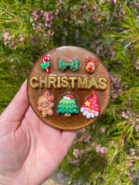 Brown and Gold 'Christmas' Shimmer Glimmer