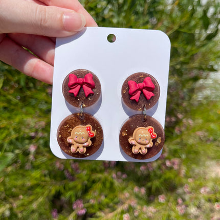 Gingerbread Christmas Earrings