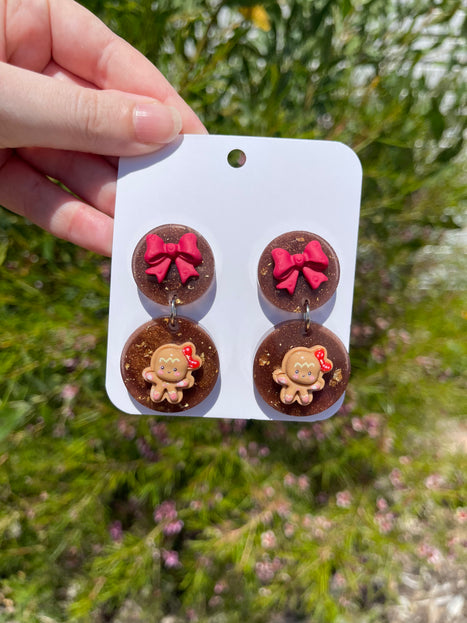 Gingerbread Christmas Earrings