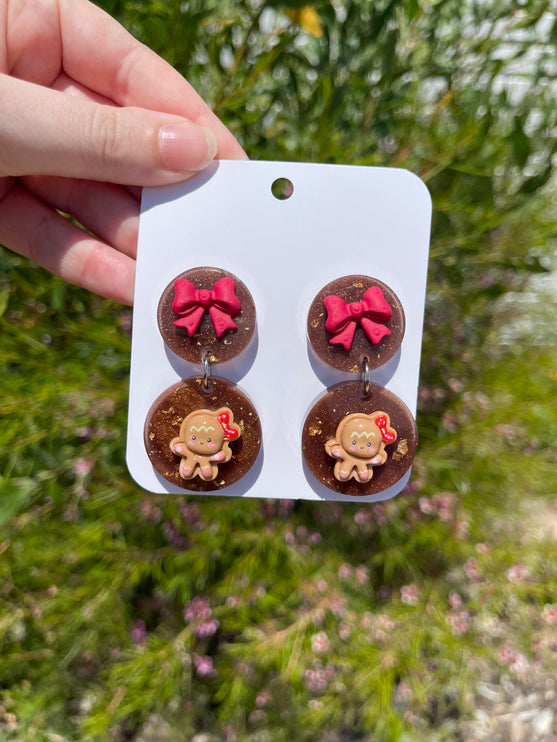 Gingerbread Christmas Earrings