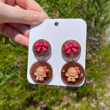 Gingerbread Christmas Earrings