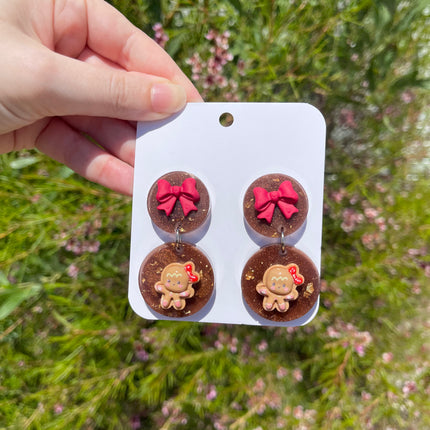Gingerbread Christmas Earrings