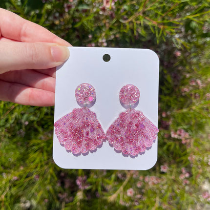 Pink Shell Earrings
