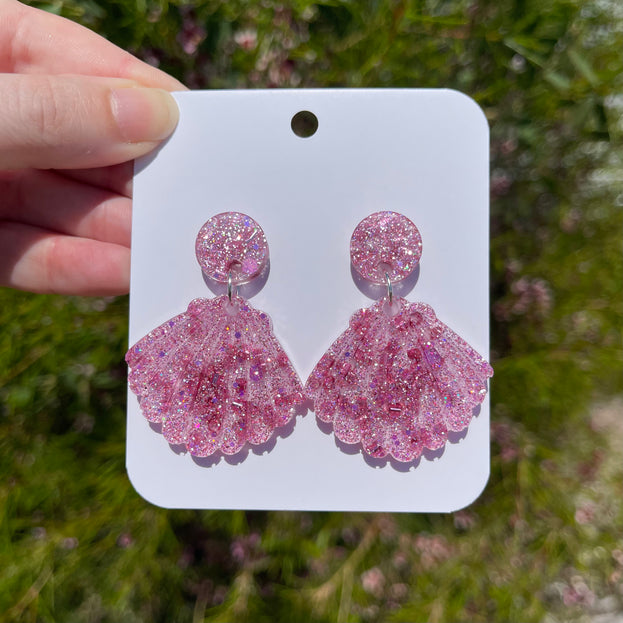 Pink Shell Earrings