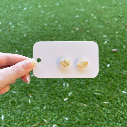 Circle 1.5cm Glitter Earring Studs