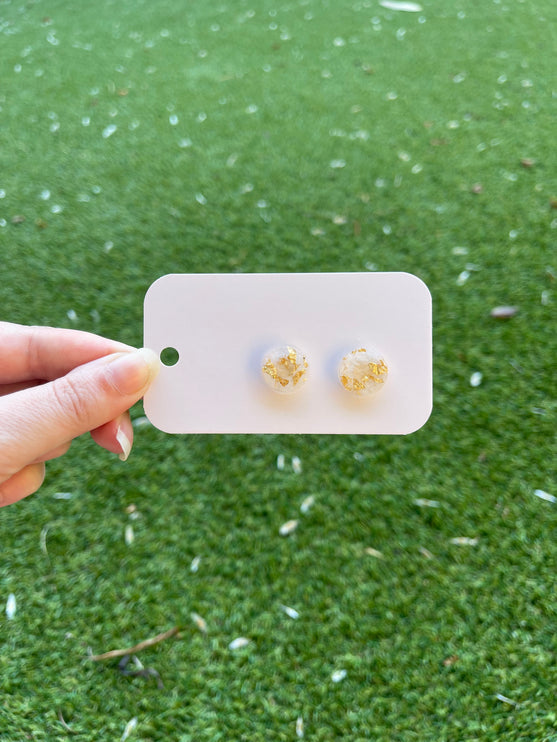 Circle 1.5cm Glitter Earring Studs