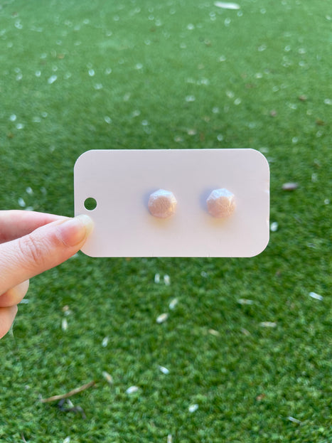 Light Pink Gem Earring Studs