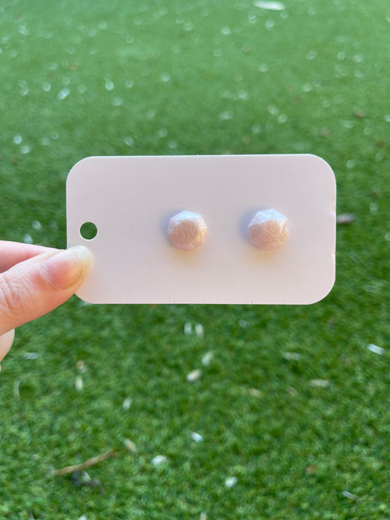 Light Pink Gem Earring Studs