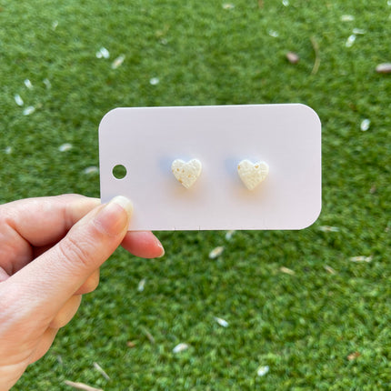 Hearts Glitter Earring Studs