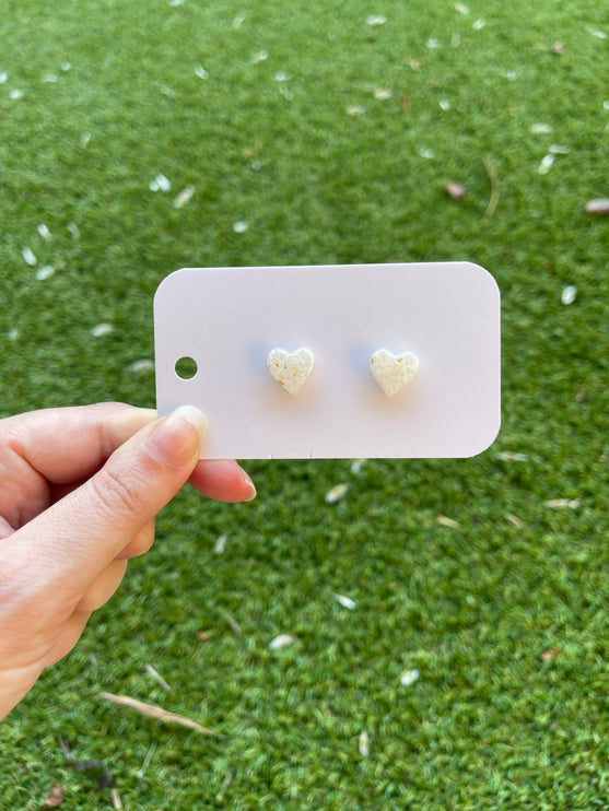 Hearts Glitter Earring Studs