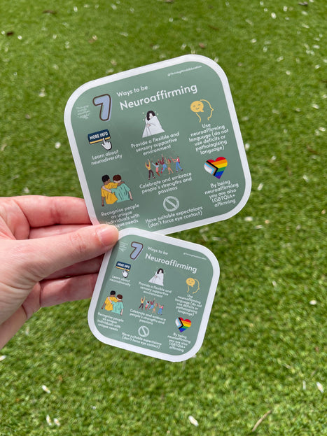 '7 Ways to be Neuroaffirming' Sticker