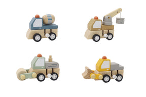 Wooden Wind Up Construction Truck