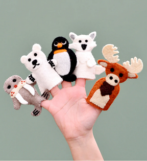 Polar Animals (Arctic & Antarctica) Finger Puppet Set