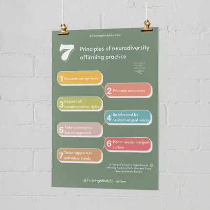 Digital Download Poster: 7 Principles of Neurodiversity Affirming Practice