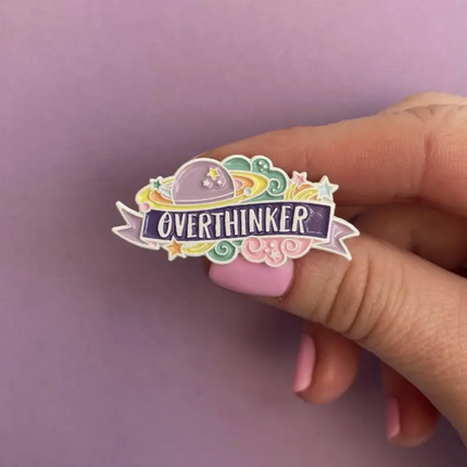 'Overthinker' Space Pin