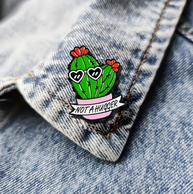 Sunglasses Cactus 'Not A Hugger' Pin