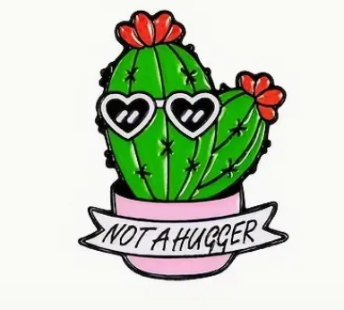 Sunglasses Cactus 'Not A Hugger' Pin