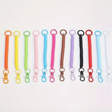 Colourful Spring Coil Keyring