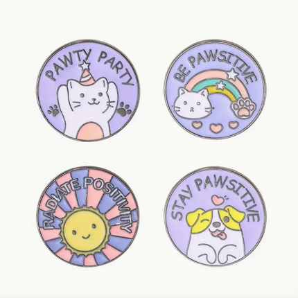 'Pawsitive' Pastel Pin