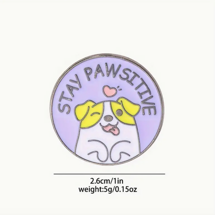 'Pawsitive' Pastel Pin