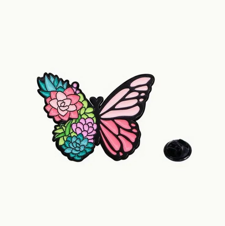 'Floral Butterfly' Pin