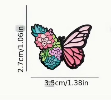 'Floral Butterfly' Pin