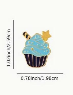 'Blue Cupcake' Pin