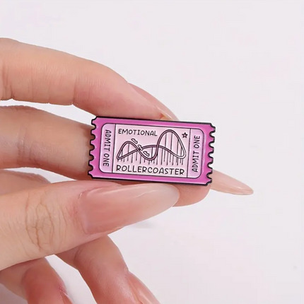 'Emotional Rollercoaster' Ticket Pin