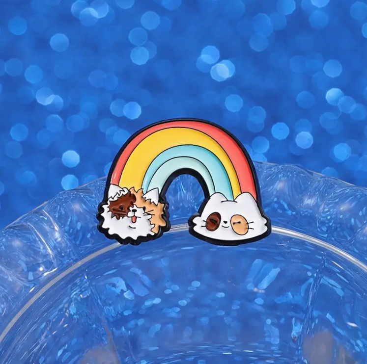 Cats Rainbow Pin