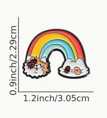 Cats Rainbow Pin