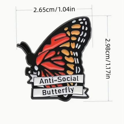 'Anti-Social Butterfly' Pin