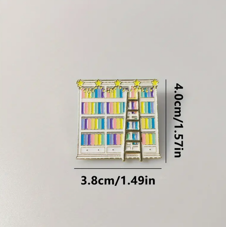 'Rainbow Bookshelf' Pin