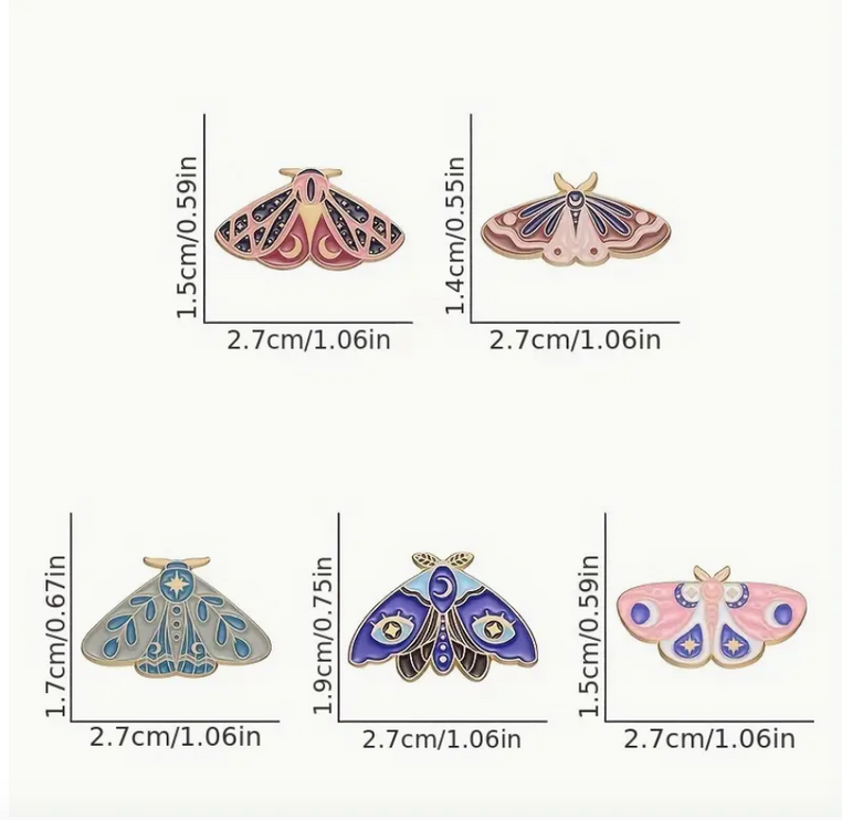 'Pretty Moth' Pin