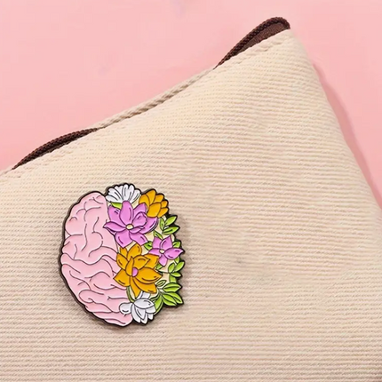 'Floral Brain' Pin