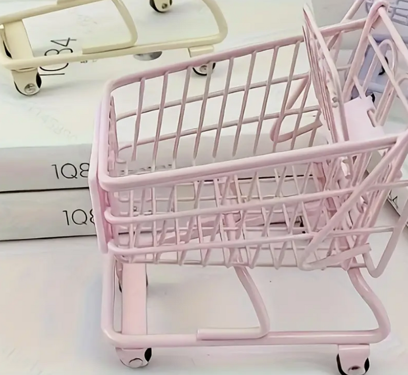 Pink Mini Shopping Trolley