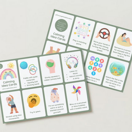 Calming Idea Cards and Poster- Digital Download