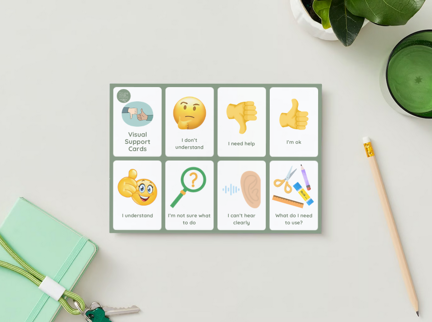 Student Visual Support Cards- Digital Download